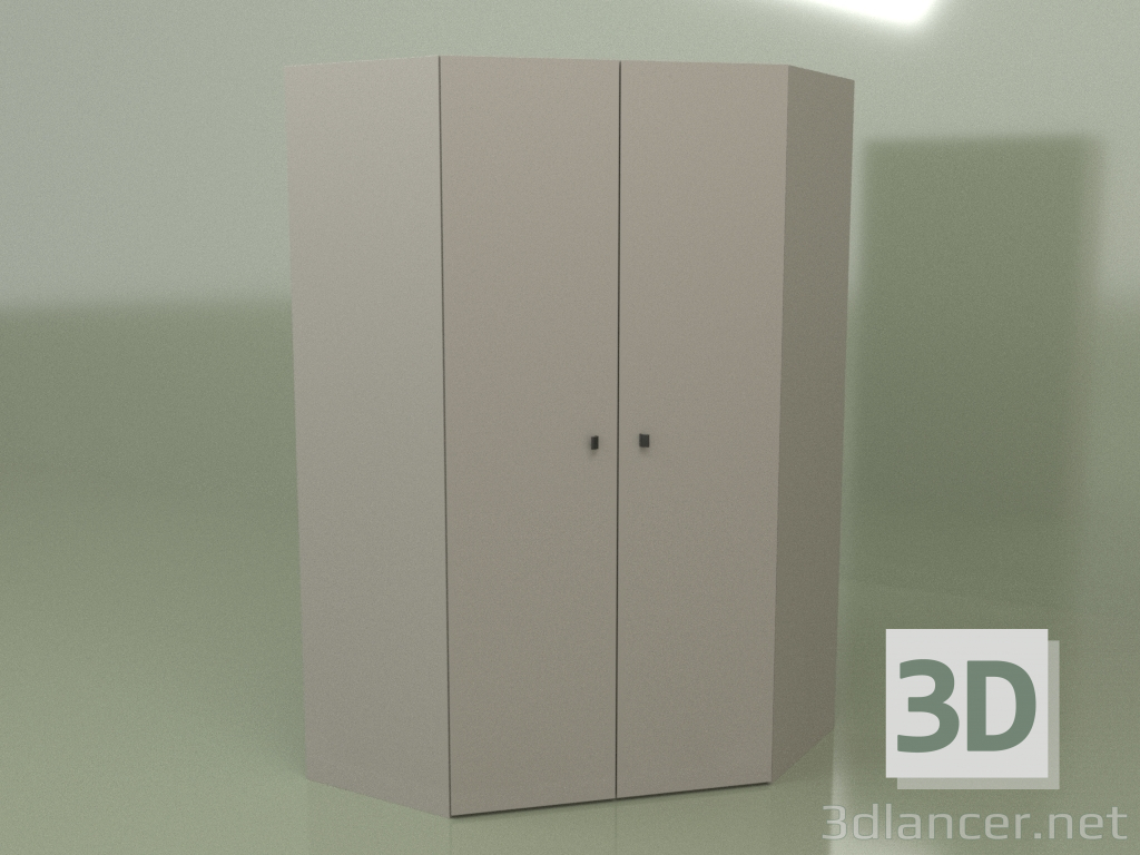 modello 3D Armadio ad angolo GL 124-1 (grigio) - anteprima