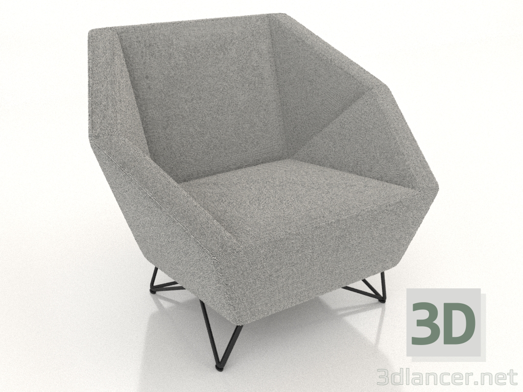 modello 3D Poltrona - anteprima