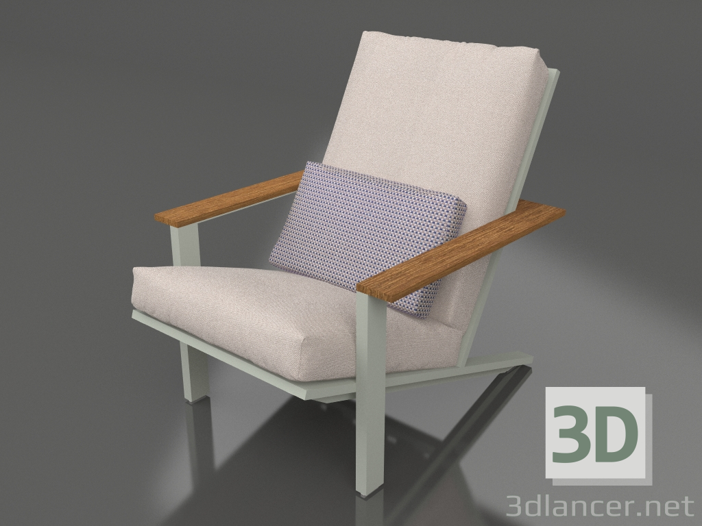 3d model Club chair for relaxation (Cement gray) - preview