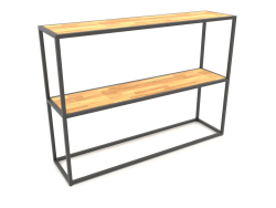 Rack-console rectangular (WOOD, 120x30x86, 2 shelves)