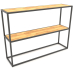 3D Modell Rack-Konsole rechteckig (HOLZ, 120x30x86, 2 Regale) - Vorschau