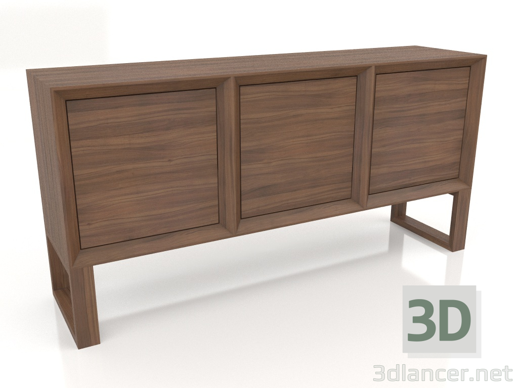 3d model Aparador, acabado chapado en nogal F (180x45x90 cm) - vista previa