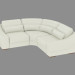 3D Modell Ecksofa aus Leder - Vorschau