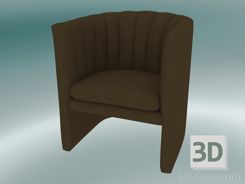 3d model Armchair Loafer (SC23, H 75cm, 65x70cm, Velvet 7 Cinnamon) - preview