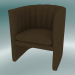 3d model Armchair Loafer (SC23, H 75cm, 65x70cm, Velvet 7 Cinnamon) - preview