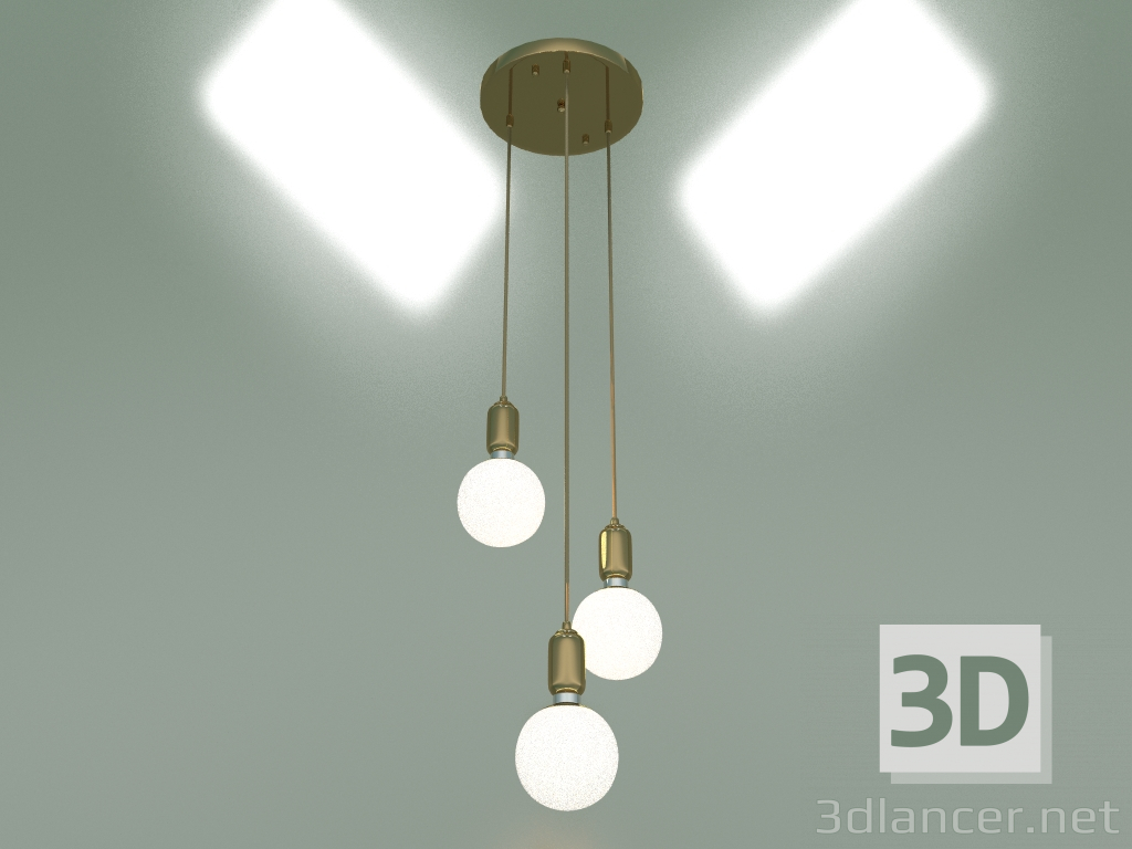 Modelo 3d Luminária pendente 50151-3 (ouro) - preview