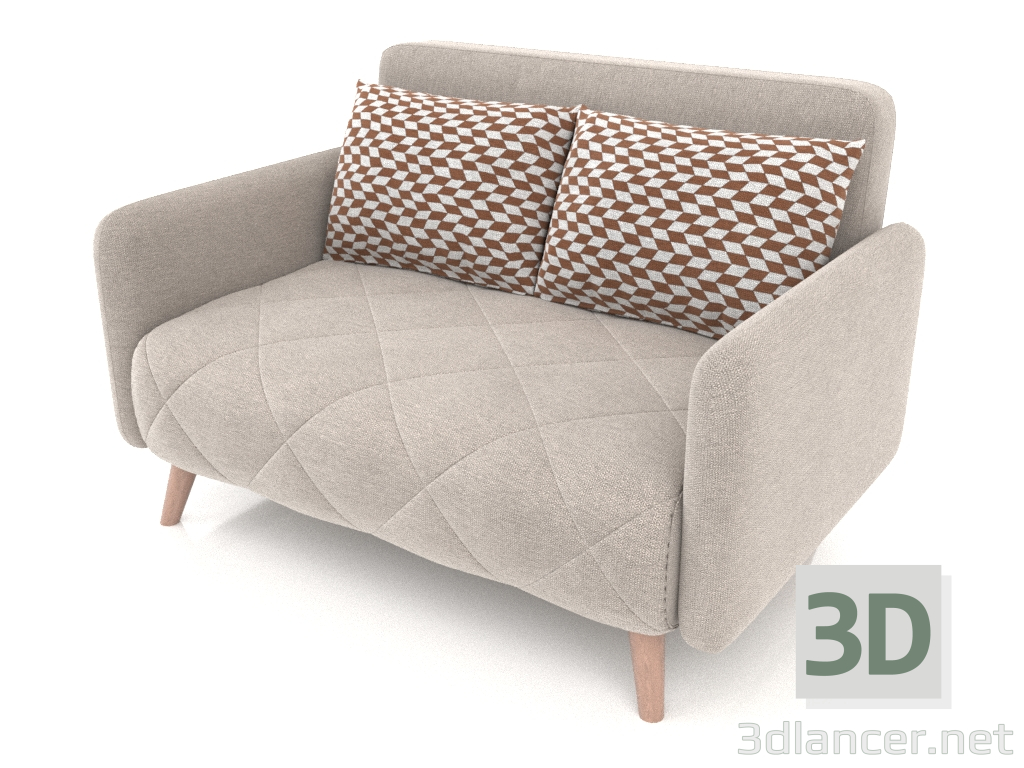 modèle 3D Canapé-lit Cardiff (gris-beige - multicolore) - preview