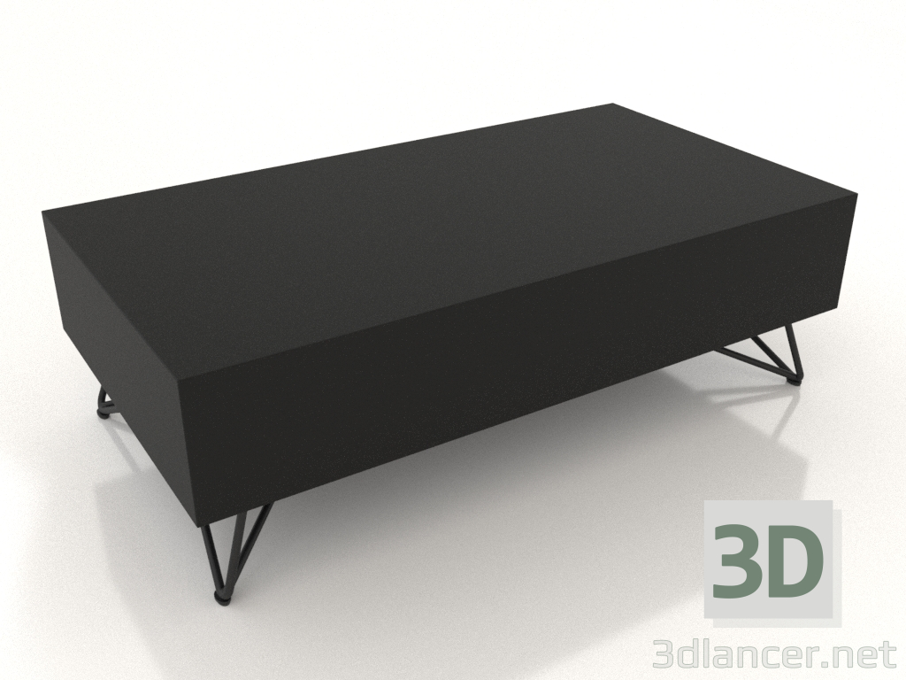 3d model Mesita rectangular - vista previa