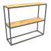 3D Modell Rack-Konsole rechteckig (HOLZ, 100x30x86, 2 Regale) - Vorschau