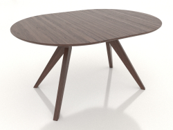 Table à manger pliante 1400x1000 mm (noyer foncé)