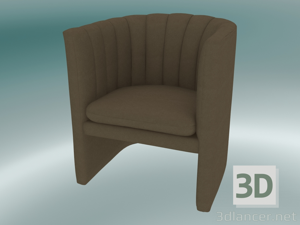 3d model Sillón Mocasín (SC23, H 75cm, 65x70cm, Velvet 8 Almond) - vista previa