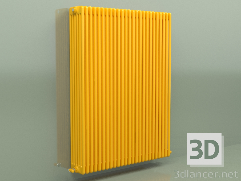 3d model Radiador TESI 6 (H 1500 25EL, Amarillo melón - RAL 1028) - vista previa