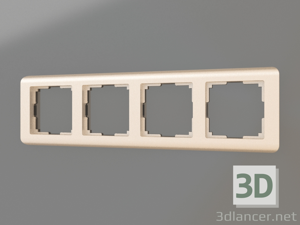 Modelo 3d Moldura para 4 postes Stream (champanhe) - preview