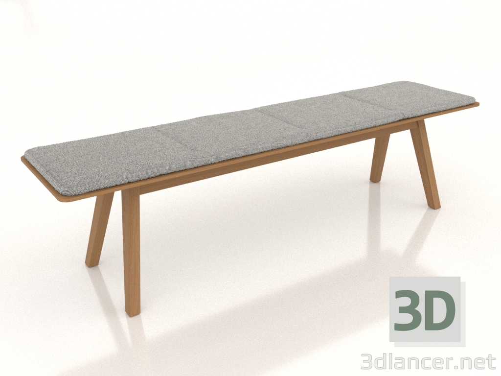 3d model Un banco con almohada de 180 - vista previa