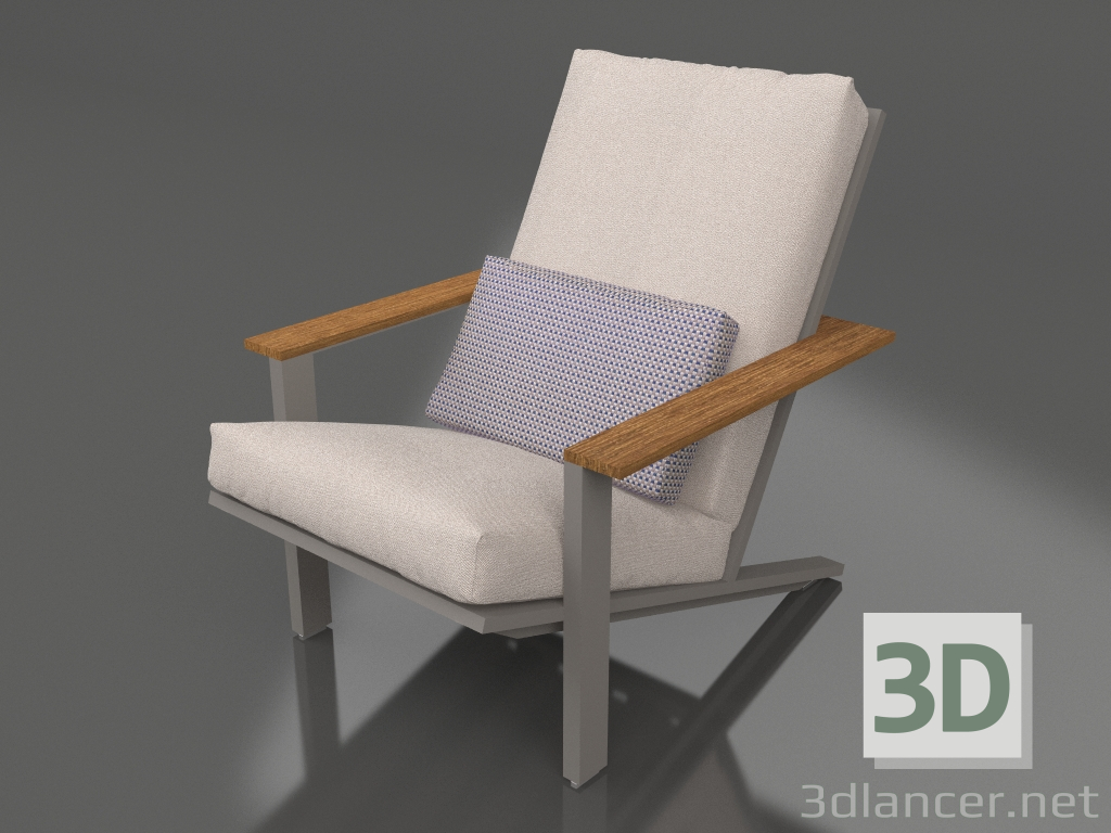 3d model Club chair for relaxation (Quartz gray) - preview