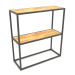 3d model Rack-console rectangular (WOOD, 80x30x86, 2 shelves) - preview