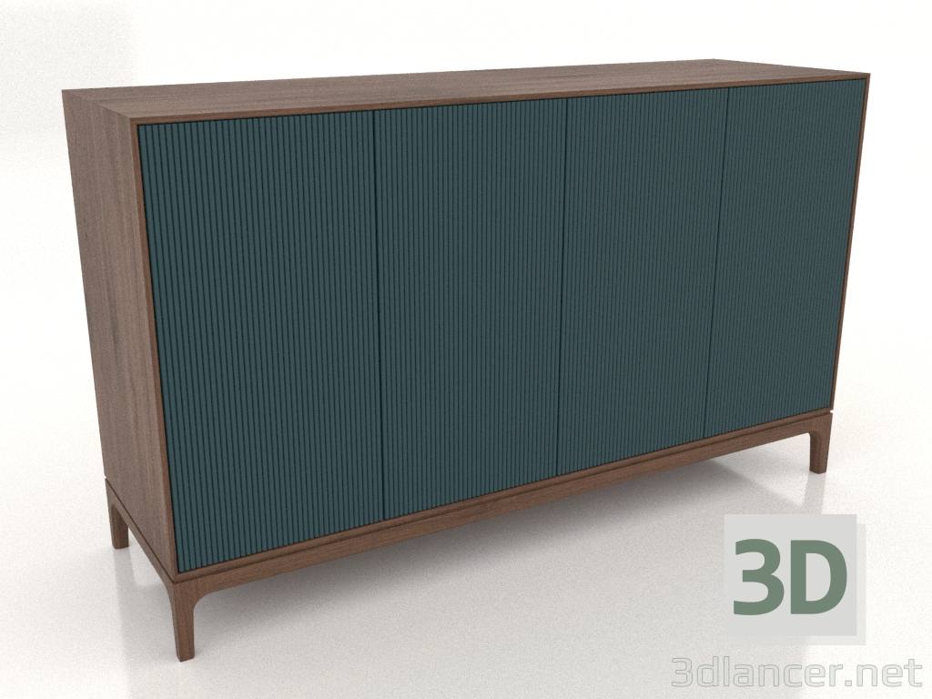 3D modeli TV sehpası FARGO frezelenmiş cepheli 1600x500x950 mm (deniz dalgası, tütün meşesi, seçenek 3) - önizleme