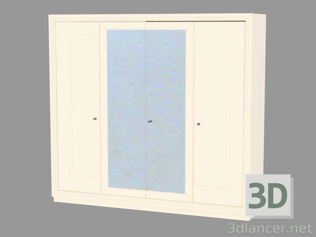 modello 3D Armadio 4 Base porta con un terreno (non mostrato) - anteprima