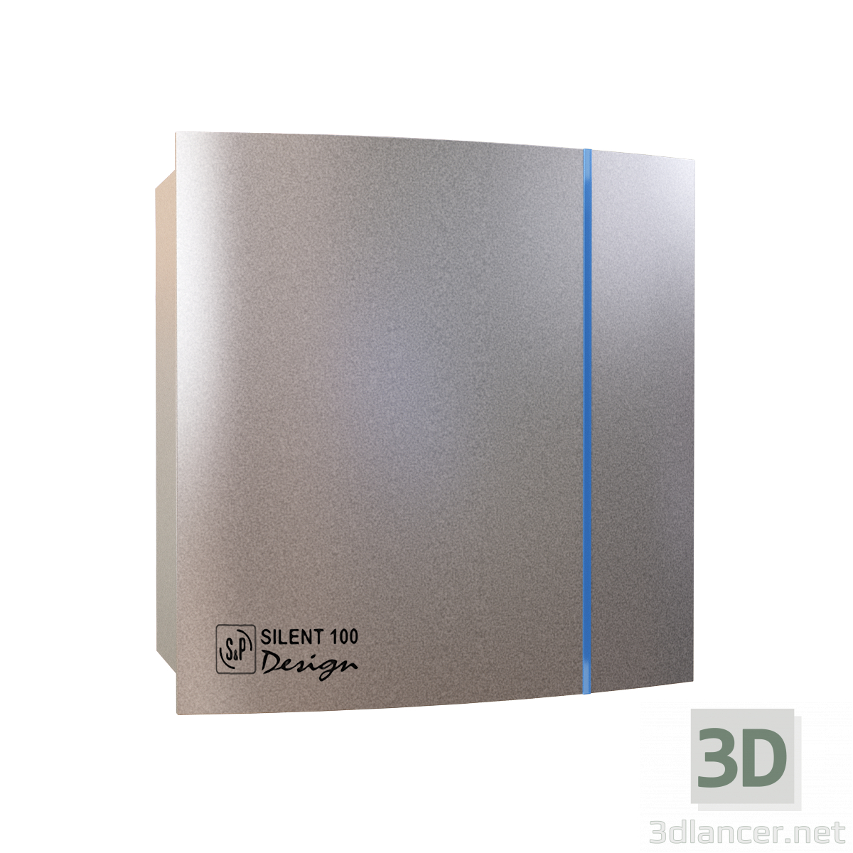 3d model Ventilador SILENT-100 CHZ Silver Design 3 - vista previa