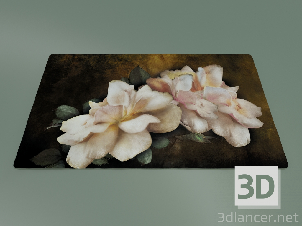 modello 3D Tappeto Digit Peonie (S122) - anteprima