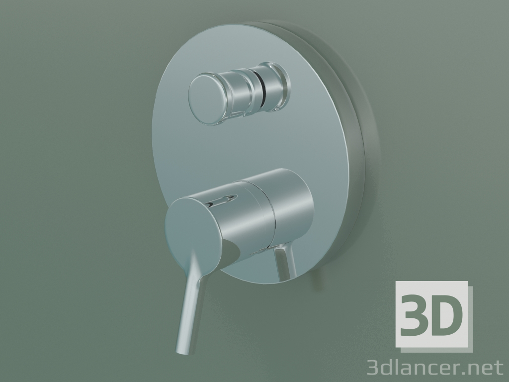 3d model Single lever bath mixer for concealed installation (72405000) - preview