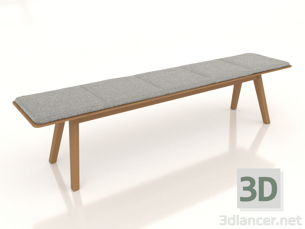 3D Modell Bank mit Kissen 200 - Vorschau