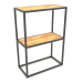 3D Modell Rack-Konsole rechteckig (HOLZ, 60x30x86, 2 Regale) - Vorschau