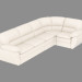 3d model Sofa-bed leather corner - preview