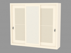 2-door wardrobe with artificial leather insert