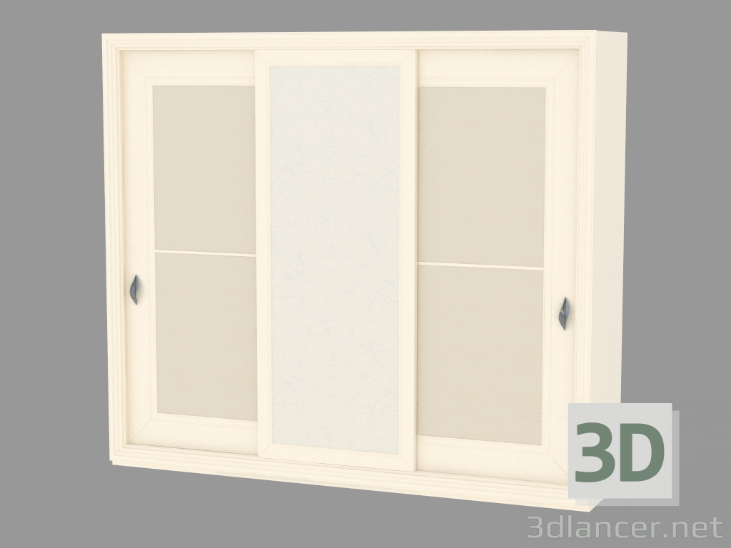 3D modeli Suni deri mamul bir ekleme ile kapıyı 2 Wardrobe - önizleme