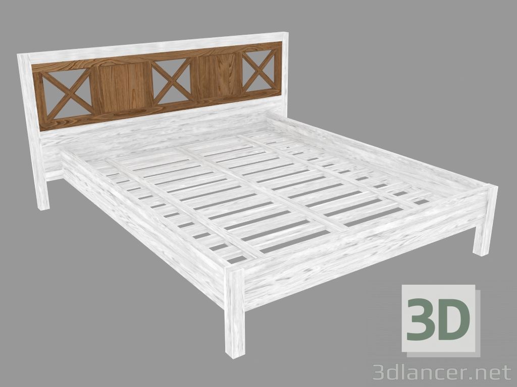 3d model Double bed (PRO.095096.XX 201x100x210cm mattress 160) - preview