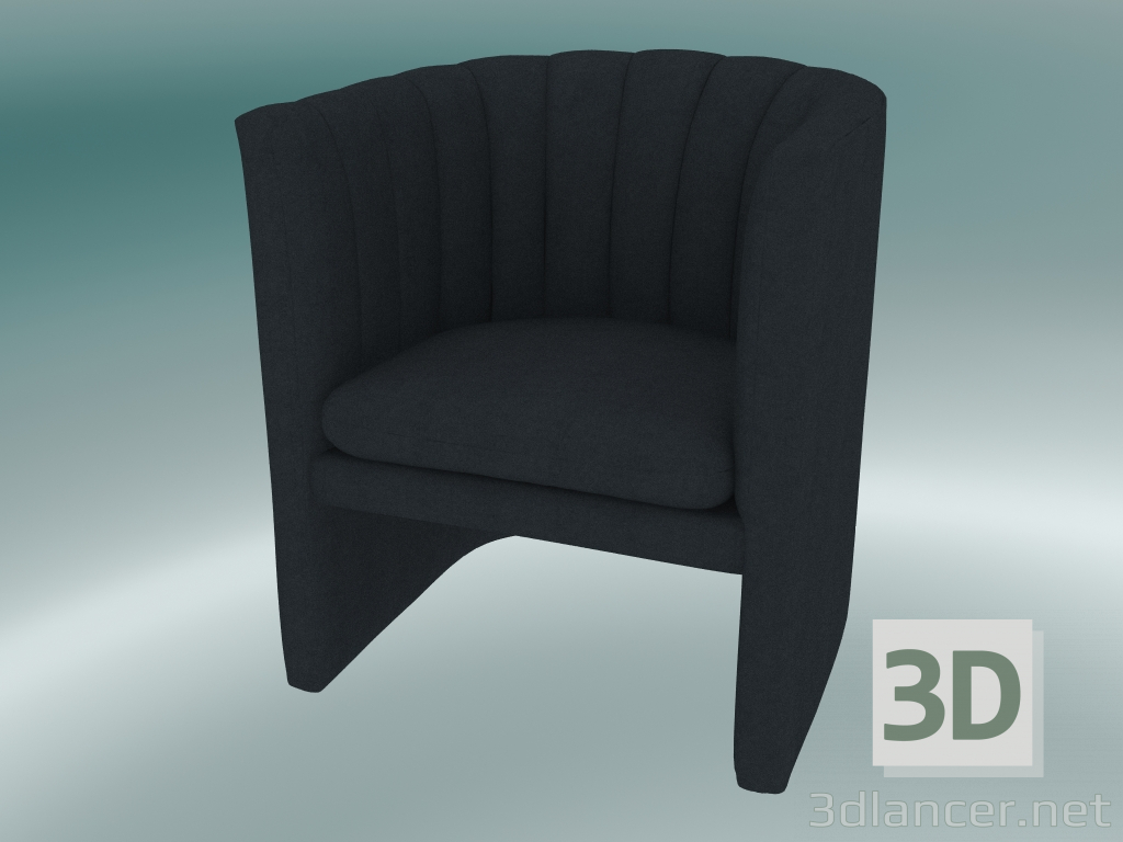 3D modeli Koltuk Loafer'ı (SC23, H 75cm, 65x70cm, Kadife 10 Alacakaranlık) - önizleme