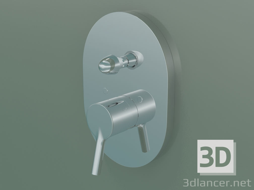 3d model Single lever bath mixer (72407000) - preview