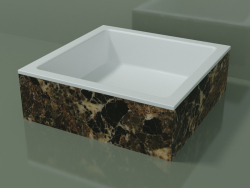 Lavabo da appoggio (01R121301, Emperador M06, L 48, P 48, H 16 cm)