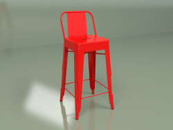 Tabouret de bar Marais Color avec dossier (rouge)