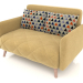 3D Modell Schlafsofa Cardiff (Gelb-Multicolor) - Vorschau