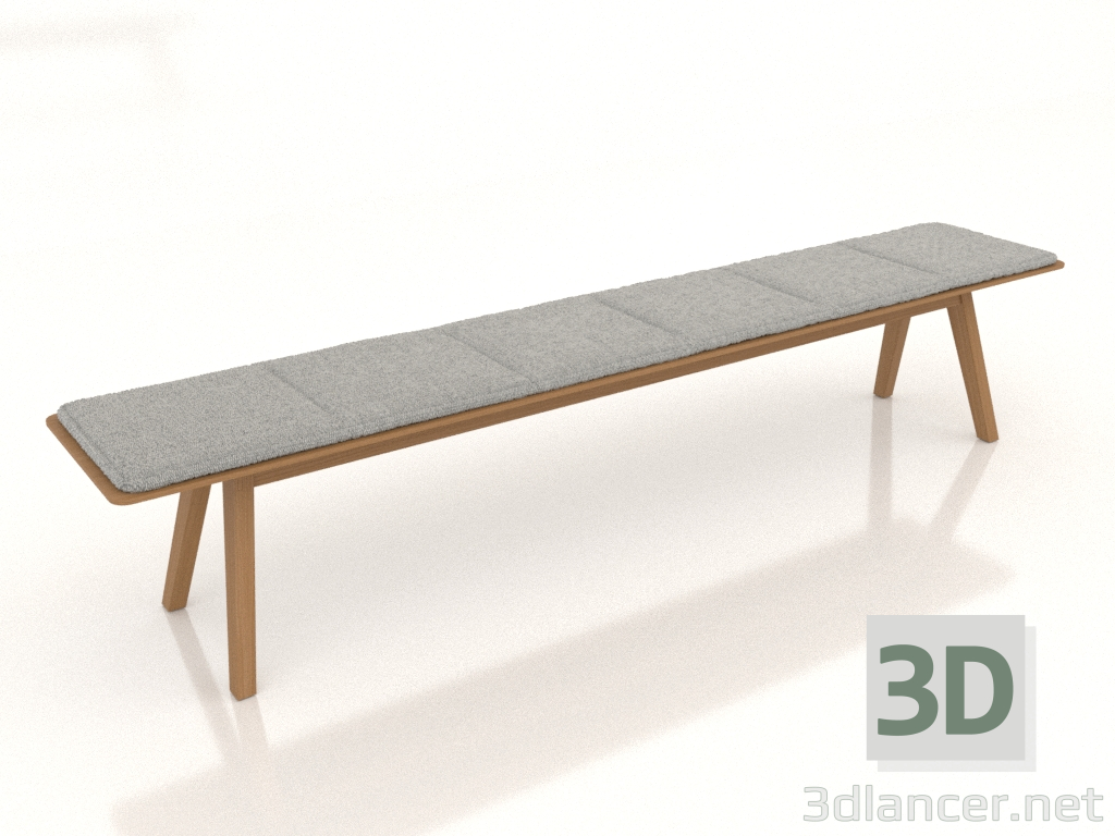 3D Modell Bank mit Kissen 240 - Vorschau