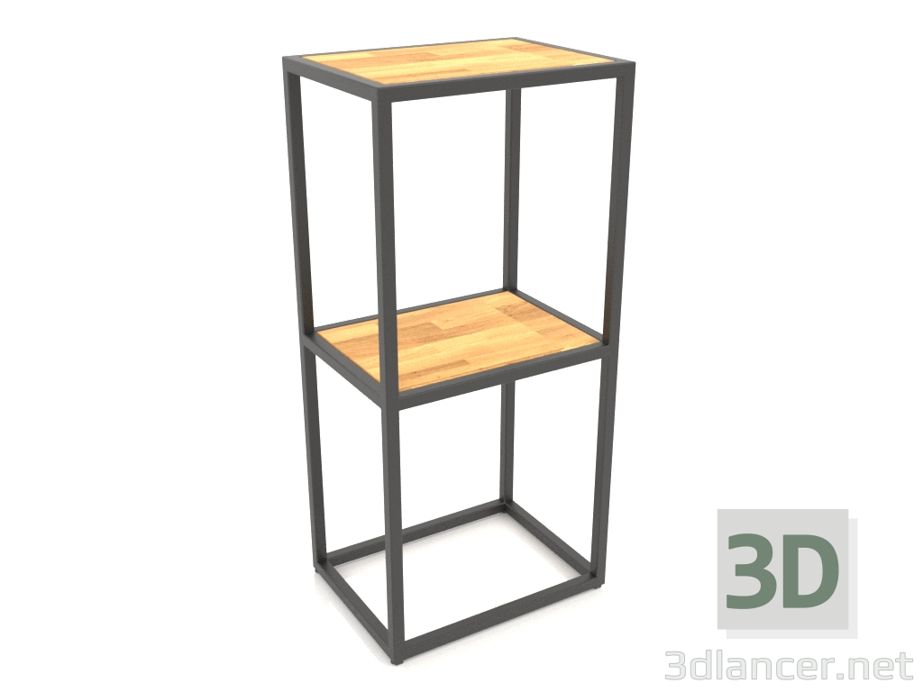 Modelo 3d Rack-consola retangular (MADEIRA, 40x30x86, 2 prateleiras) - preview