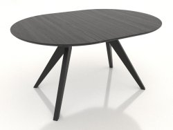 Folding dining table 1400x1000 mm (black RAL 9005)