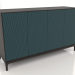 modèle 3D Meuble TV FARGO avec façades fraisées 1600x500x950 mm (vague de mer, chêne wengé, option 3) - preview