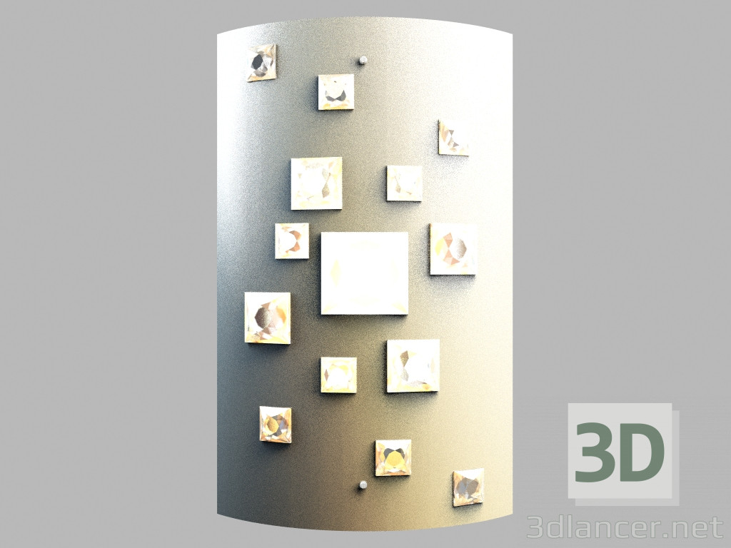 modello 3D Sconce Pioggia MB1102601-2A Nero - anteprima