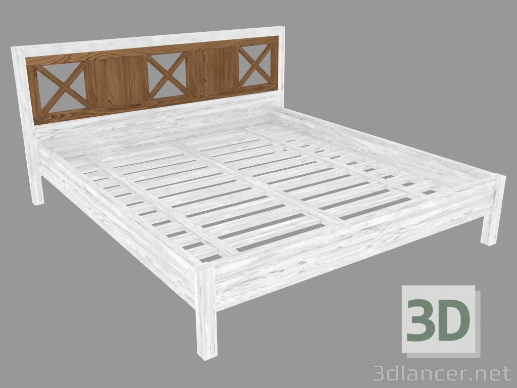 modello 3D Letto matrimoniale (PRO.095096.XX 201x100x210cm materasso 180) - anteprima