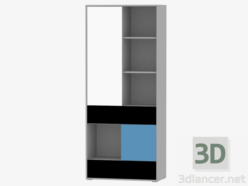 3d модель Шафа книжкова 2D-2S (TYPE LASR01) – превью