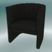 3d model Armchair Loafer (SC23, H 75cm, 65x70cm, Velvet 11 Stone) - preview