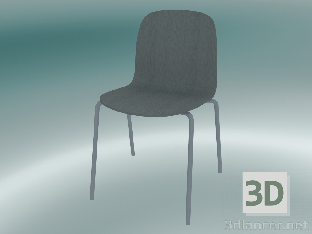 Modelo 3d Cadeira Visu com base de tubo (cinza) - preview