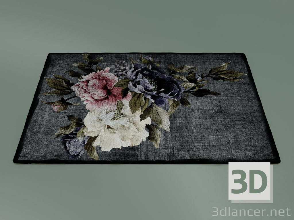 modello 3D Tappeto Digit Roses (S122) - anteprima