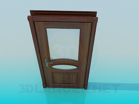 3d model Wooden door - preview