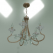 Modelo 3d Lustre suspenso 60057-5 (branco com dourado) - preview