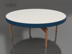 Mesa de centro redonda Ø90x36 (azul cinza, DEKTON Sirocco)