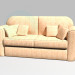 3D Modell Sofa mit Kissen - Vorschau